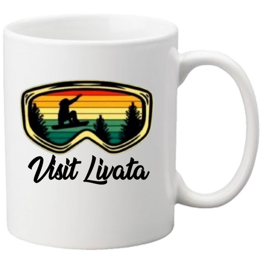 Tazza "VisitLivata" -Maschera scritta - Il Piacere del Tuo Momento di Relax